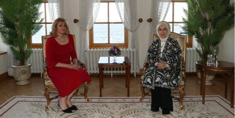 Снимка: ПрезиденствоСъпругата на българския държавен глава Десислава Радева се срещна