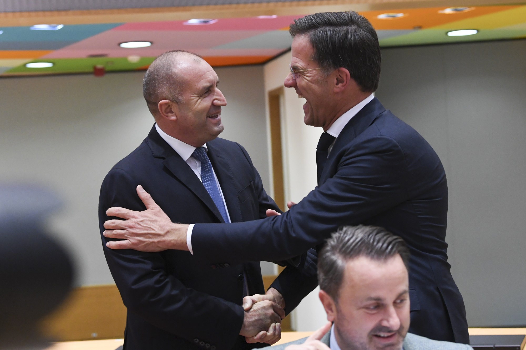 Министър-председателят на Нидерландия Марк Рюте и българският държавен глава Румен