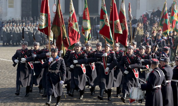 Традиционният водосвет на бойните знамена, флаговете и знамената-светини на Българската