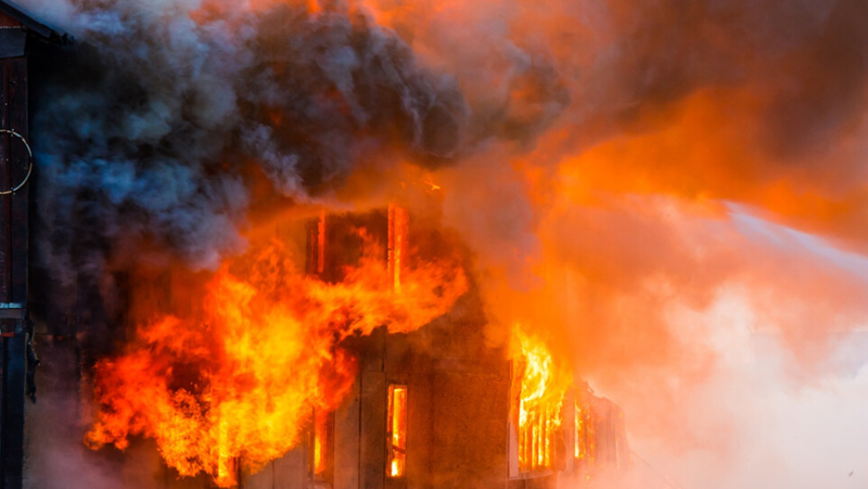 Снимка: Пожар в Плевенско: 91-годишна жена загина