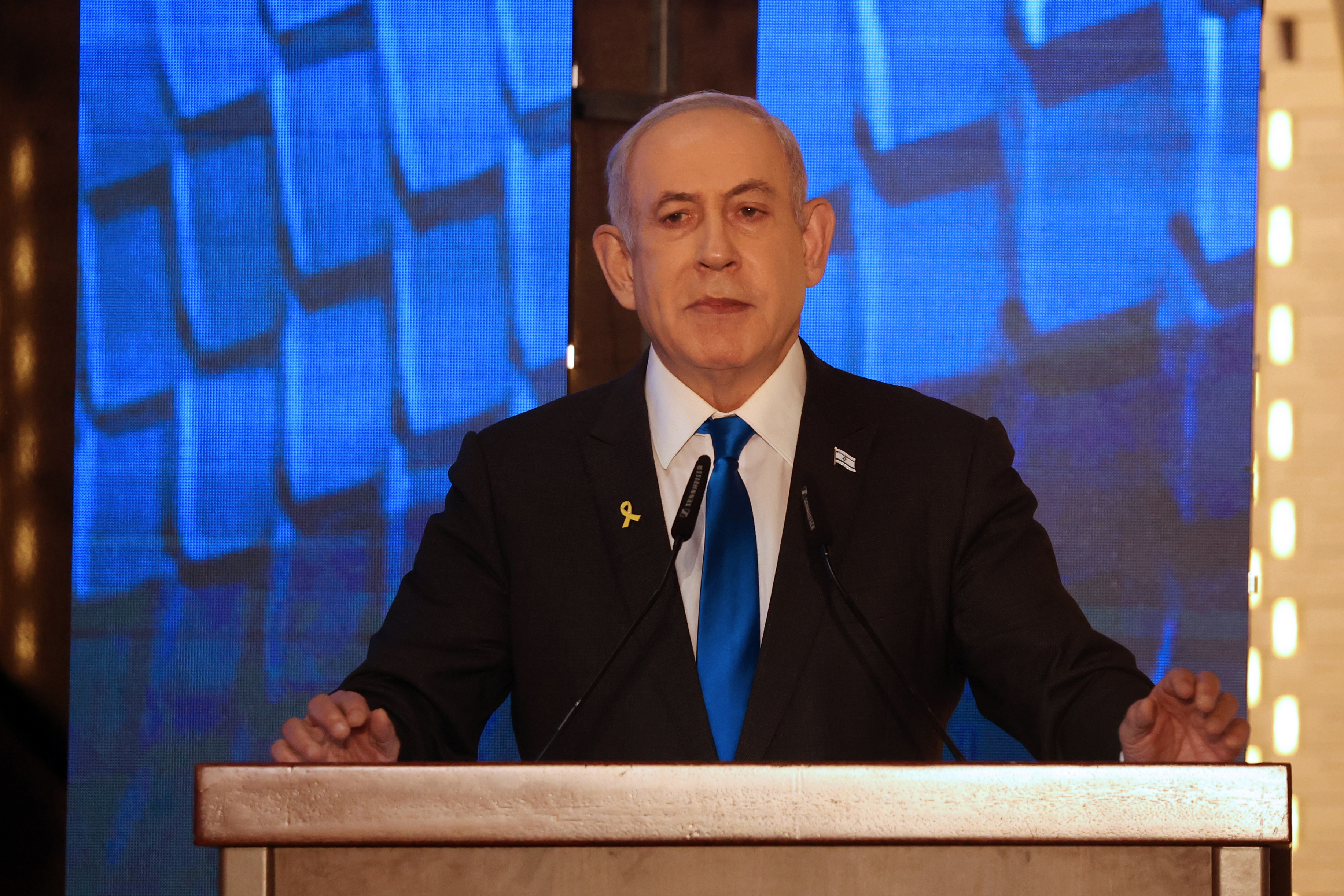 Израелският премиер Бенямин Нетаняху настоя, че няма хуманитарна катастрофа в