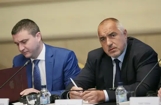 Лидерът на ГЕРБ Бойко Борисов медийният му съветник Севдалина Арнаудова