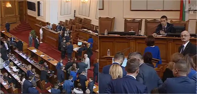 Напрежение в залата на парламента Депутатите от ГЕРБ се нахвърлиха