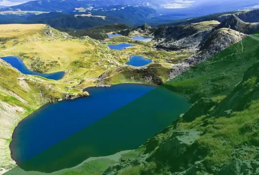Голяма част от езерата в Национален парк Рила са под