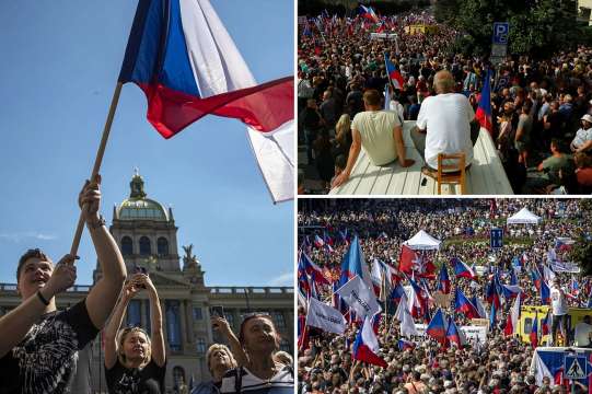 Близо 70 хил души протестираха в чешката столица в събота