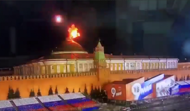 Появи се видео с атаката срещу Кремъл На кадрите се