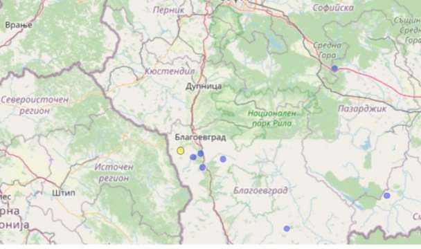 Земетресение е регистрирано край Благоевград тази сутрин става ясно от