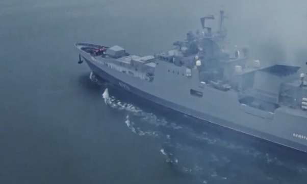 При удара на украинските Въздушни сили срещу руския десантен кораб Новочеркаск във Феодосия на временно окупирания