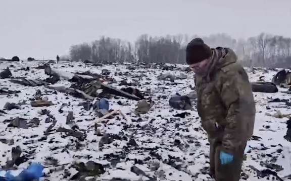 Руският самолет Ил 76 който се разби в района на Белгород
