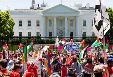 Хиляди пропалестински демонстранти се събраха край Белия дом във Вашингтон