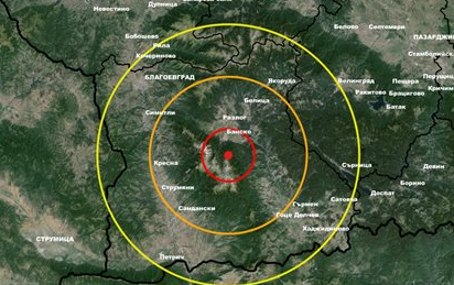 Леко земетресение бе регистрирано на територията на България То е