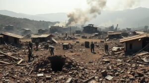 Въздушен удар на хунтата в Мианмар уби 13 души в център за добив на рубини