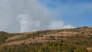 Поредна стихия: Голям пожар пламна до село близо до София