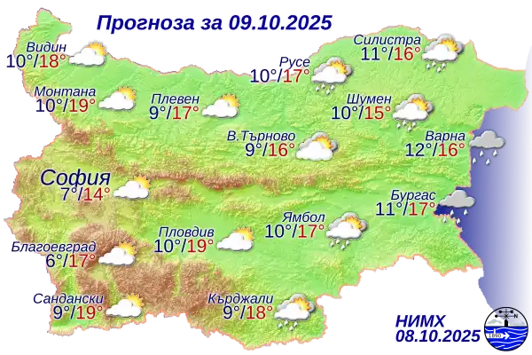 Прогноза за времето 91025