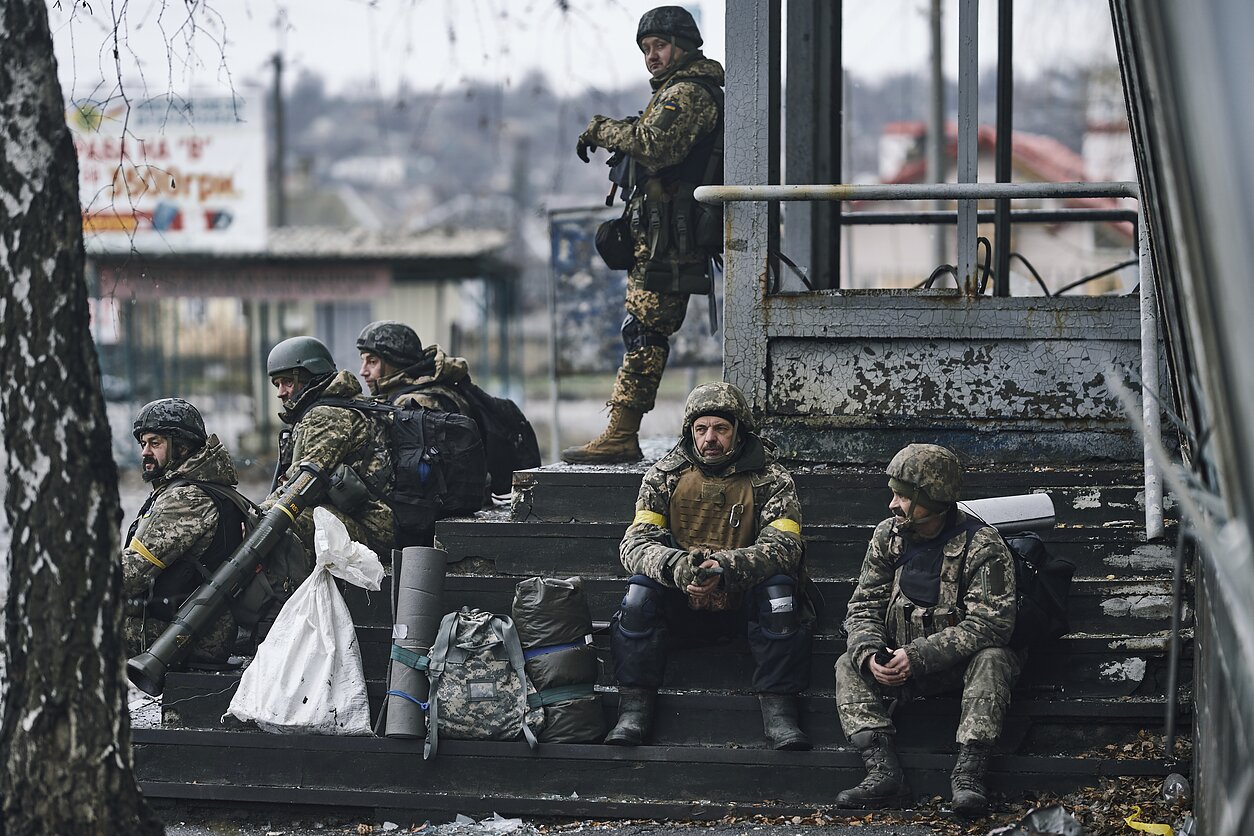 Украински войници