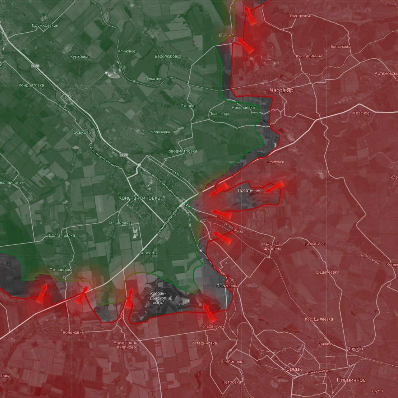 Боеве на подстъпите към Константиновка