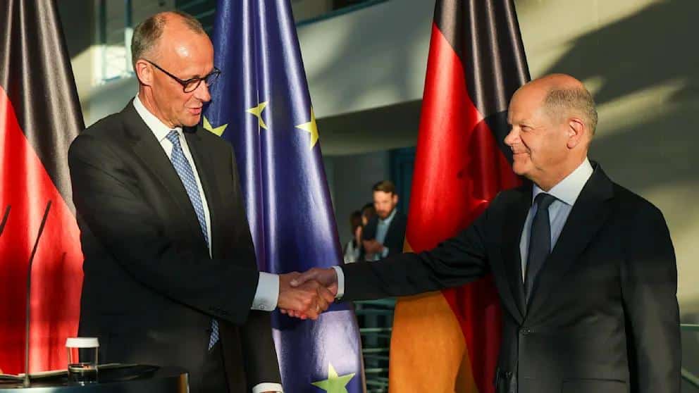 Олаф Шолц и Фридрих Мерц