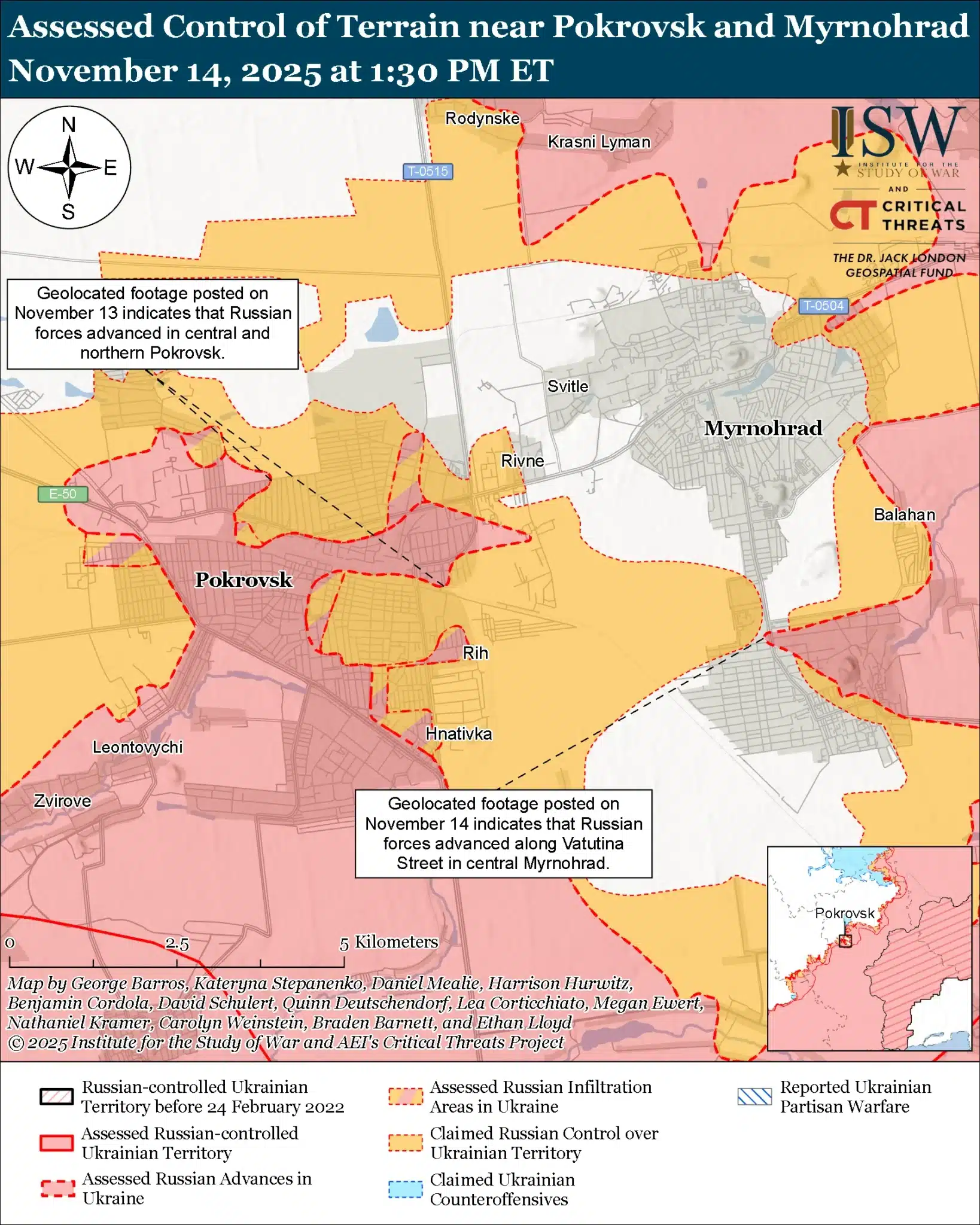 Покровск и Мирноград на ISW