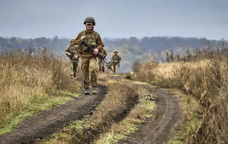 Украински войници в Запорожка област