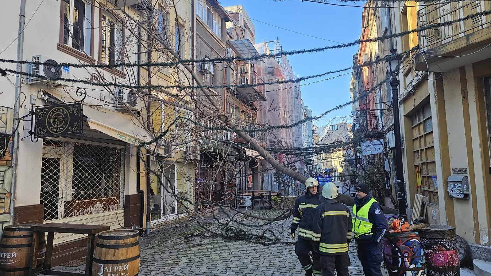 Силен вятър създаде сериозни затруднения тази сутрин в Пловдив и