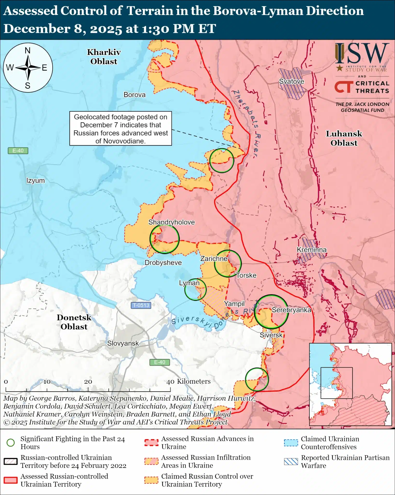 Руските войски наскоро са се придвижили на запад от Нововодяное