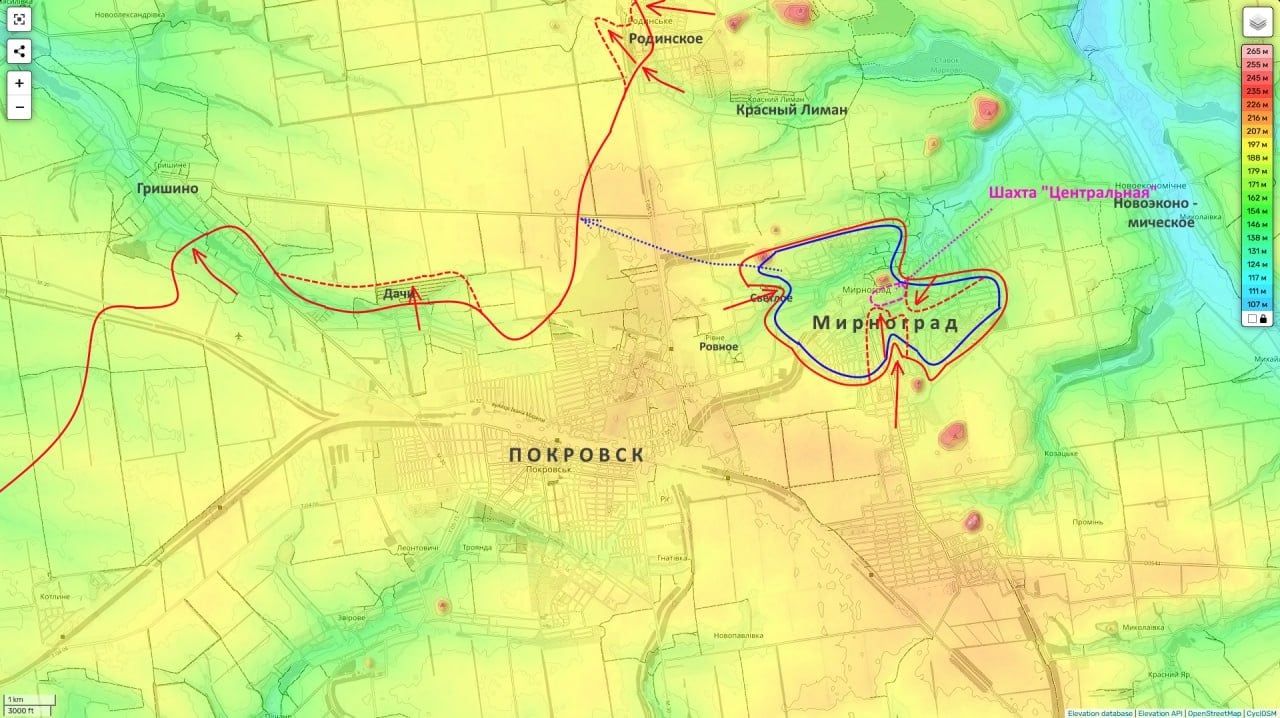 Обкръженият гарнизон на Въоръжените сили на Украйна ВСУ в Мирноград