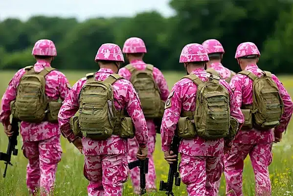 Украинските военни магазини предлагат богат избор от розова екипировка за