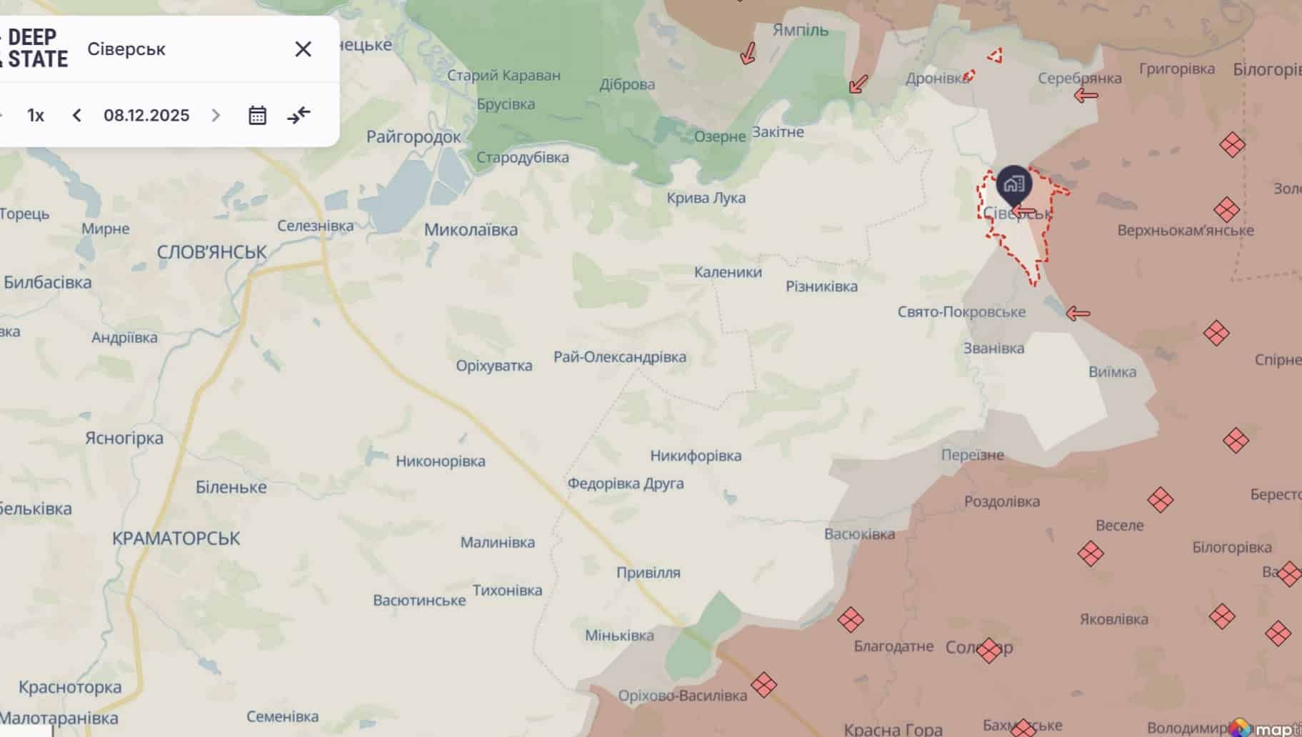  Ситуацията за Въоръжените сили на Украйна ВСУ в Северск Донецка