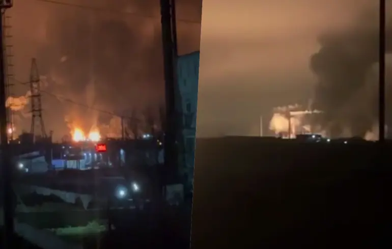 Пожар избухна в нефтохимическия завод Ставролен в руския град Будьоновск