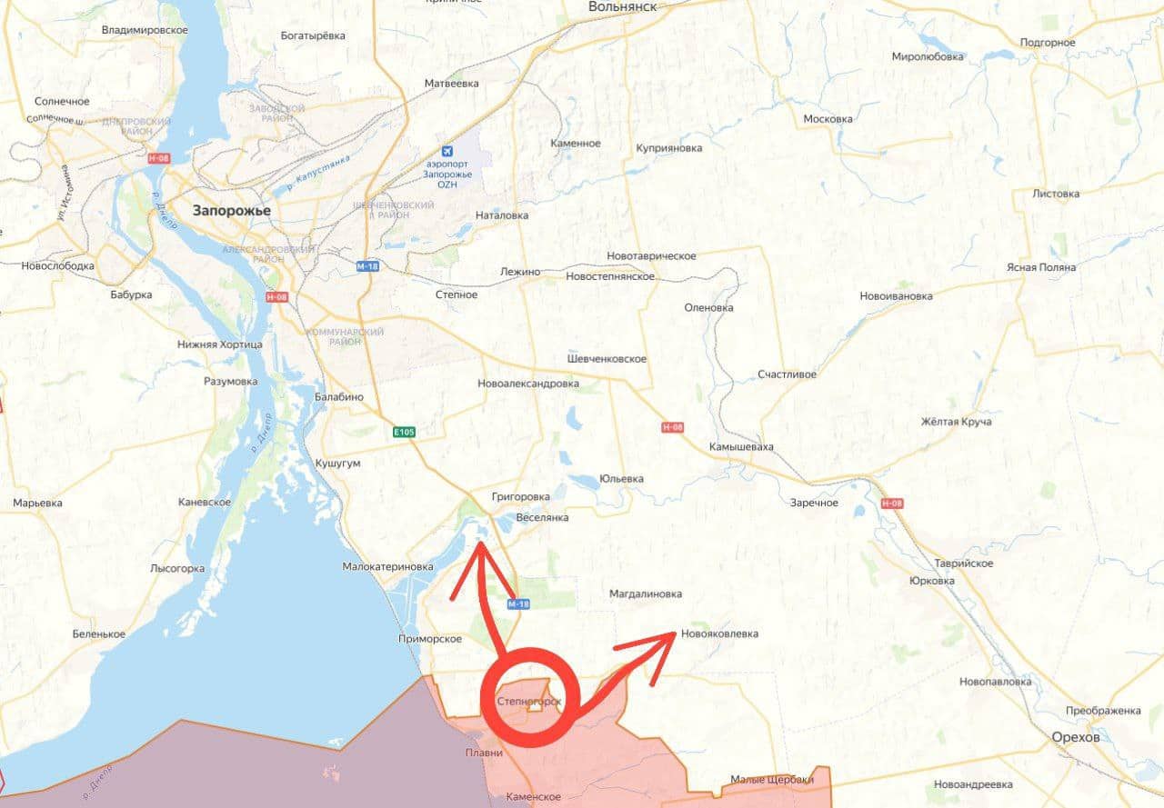 Руските войски контролират по голямата част от Степногорск в Запорожка