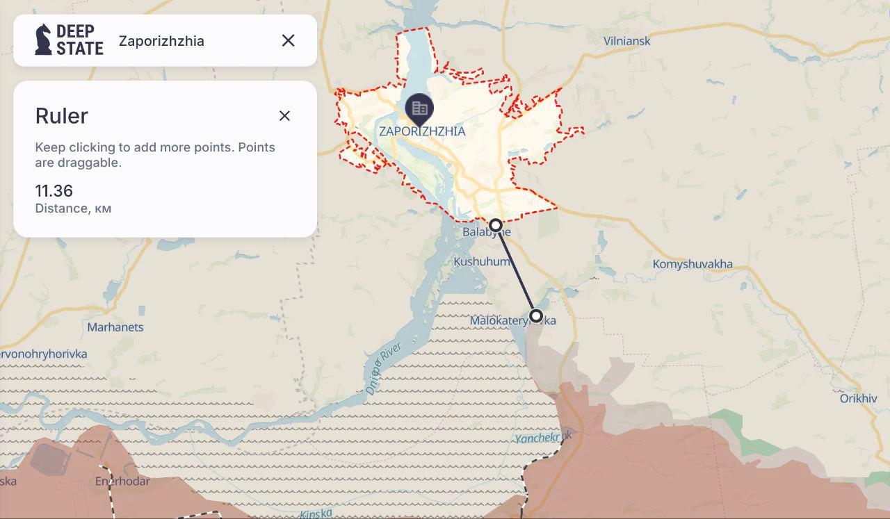 Обстрел с РСЗО в Запорожие