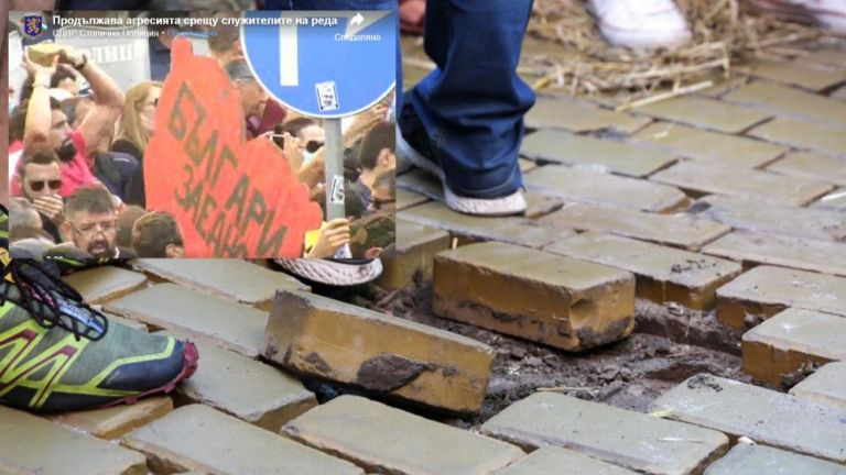 Гледат мярката на футболиста, хвърлил паве по полицаи